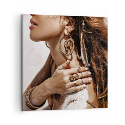 Bild auf Leinwand - Leinwandbild - Königin des wilden Strandes - 50x50 cm