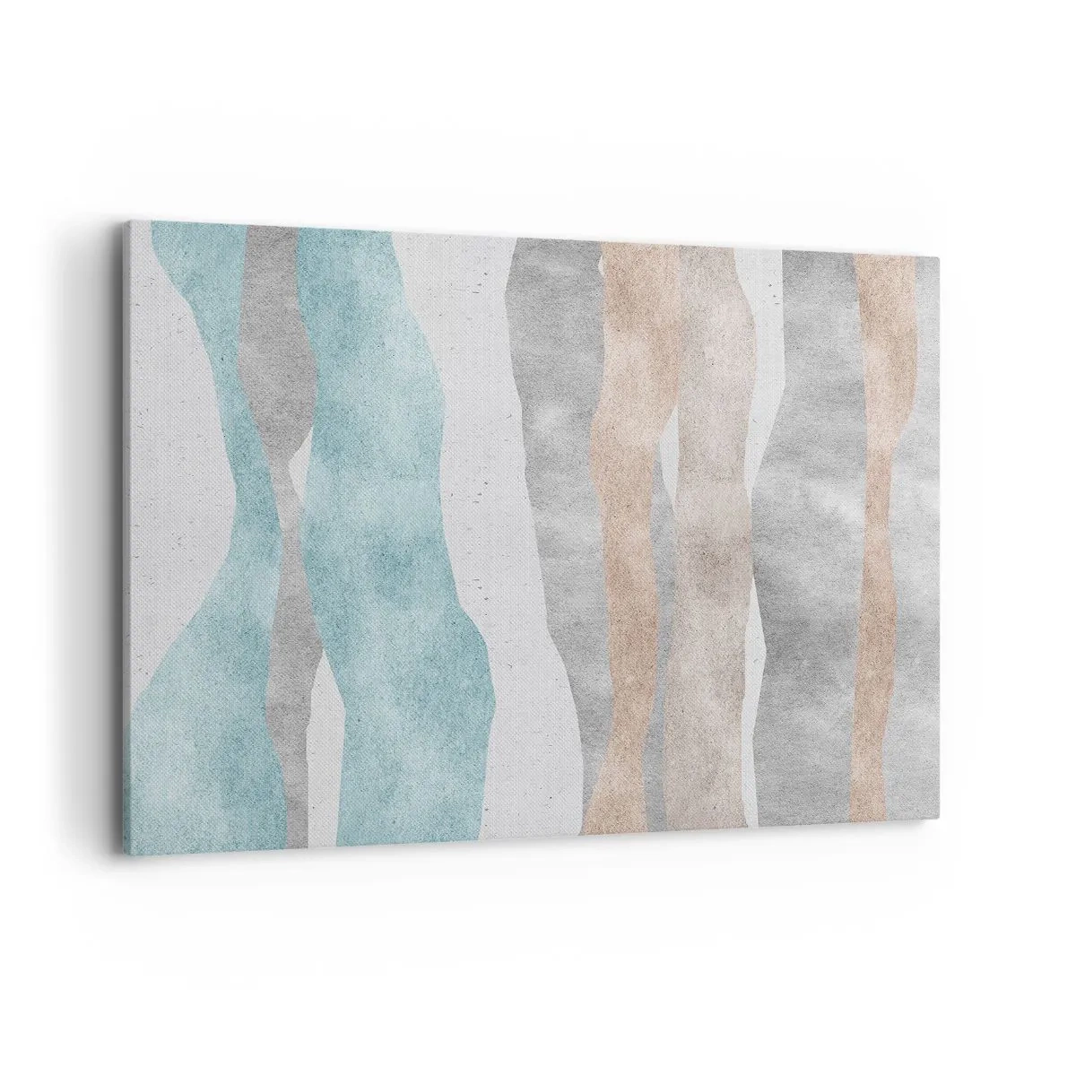 Bild auf Leinwand - Leinwandbild - Abstrakte Streifen in Pastelltönen - 120x80cm - Studie über Nähe - Moderne Wanddekoration für Wohnzimmer und Schlafzimmer ARTTOR