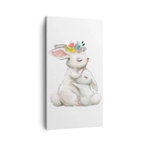 Bild auf Leinwand - Leinwandbild - Bei Mama ist's am schönsten - 45x80 cm