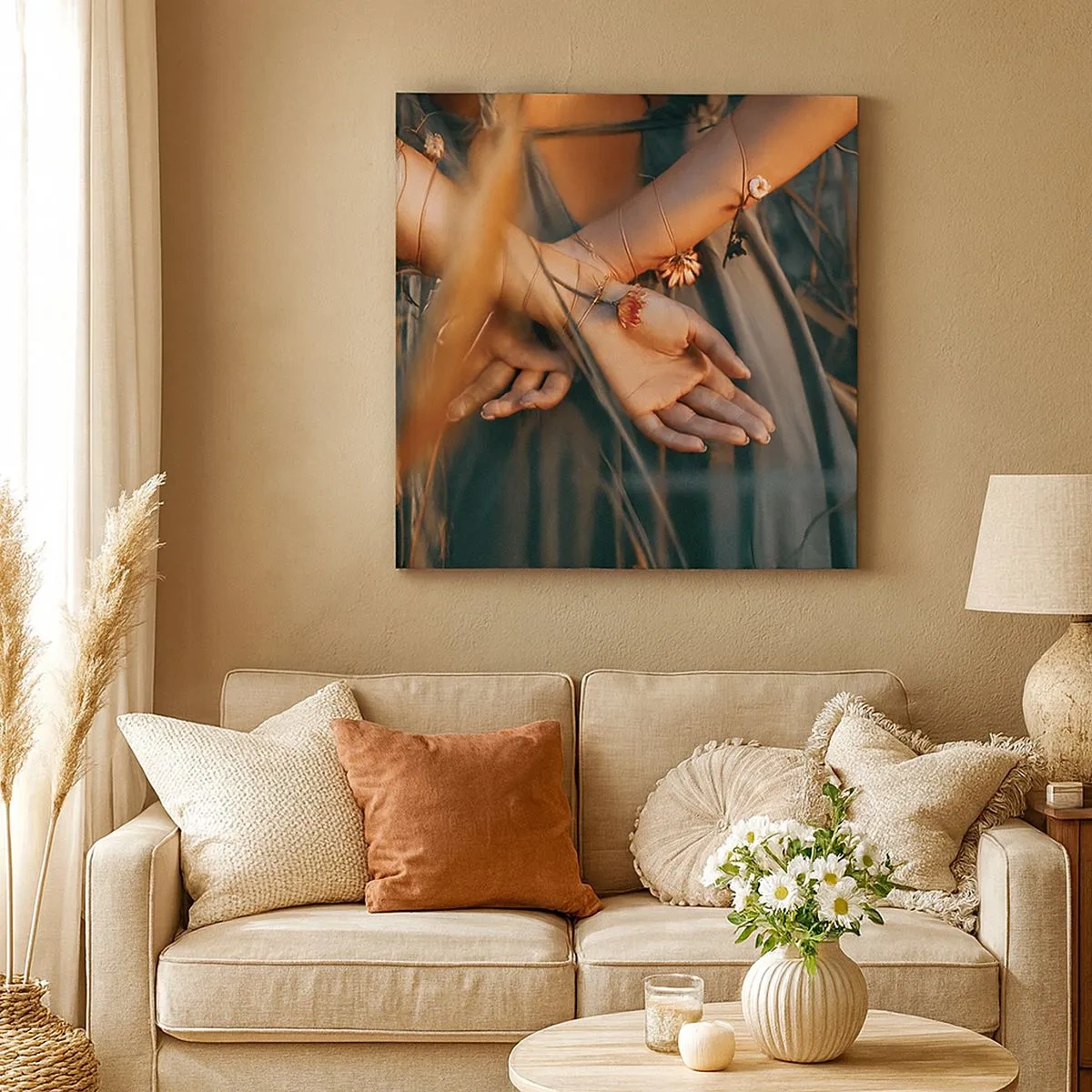 Bild auf Leinwand - Leinwandbild - Verbunden mit der Natur - 30x30 cm