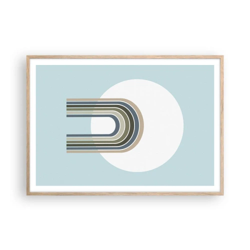 Poster in einem Rahmen aus heller Eiche - Unwiderstehliche Anziehungskraft - 100x70 cm