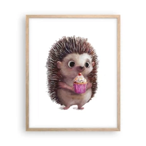 Poster in einem Rahmen aus heller Eiche - Der Feiertag ist jeden Tag - 40x50 cm