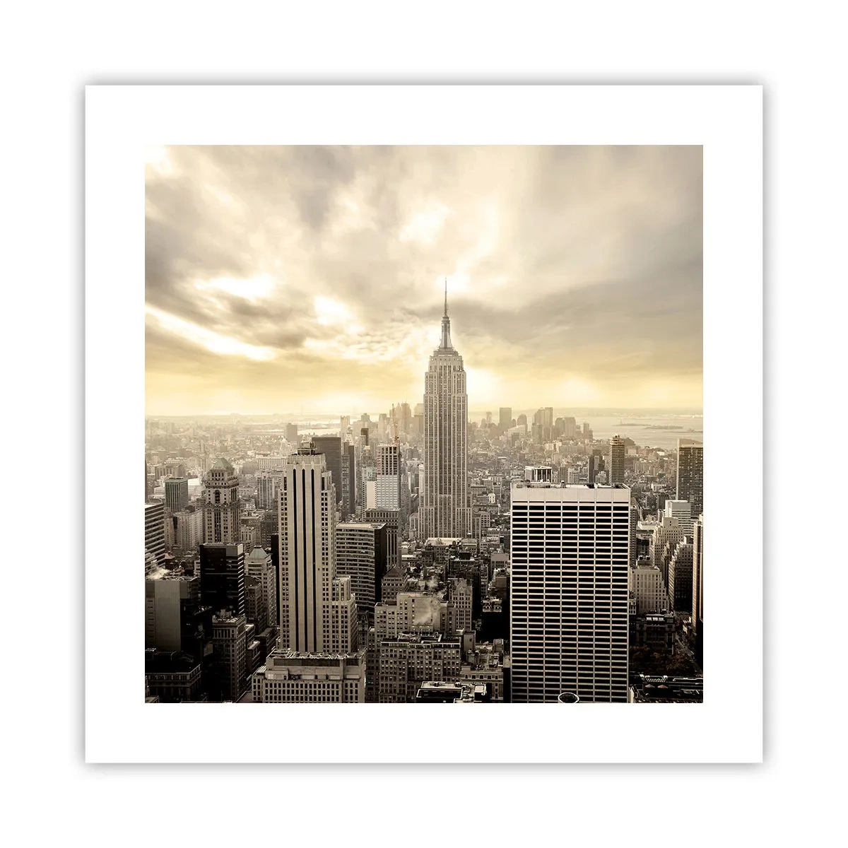 Poster - New York aus Grau - 40x40 cm