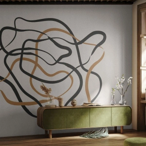 Maßgeschneiderte Fototapete Premium Canvas - Alles ging schief - Boho, Abstraktion, Linien