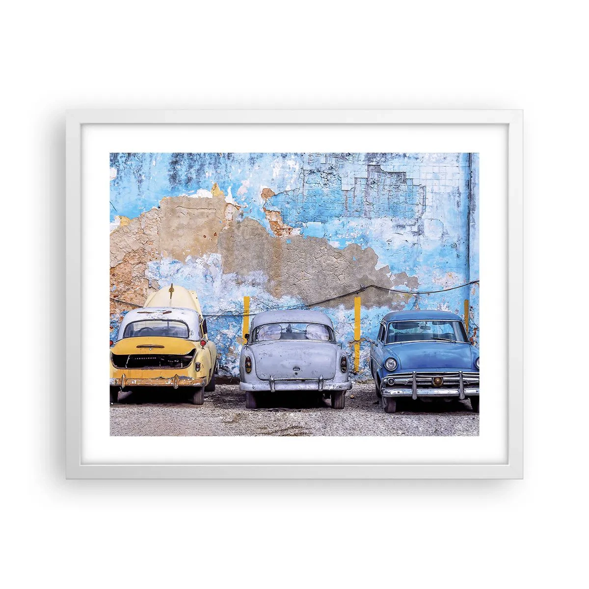 Poster in einem weißen Rahmen - Treffen der Veteranen - 50x40 cm