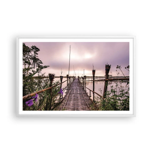 Poster in einem weißen Rahmen - Frieden und Ruhe Asiens - 91x61 cm