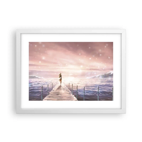 Poster in einem weißen Rahmen - Im Licht eines Traums - 40x30 cm