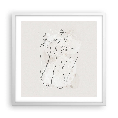 Poster in einem weißen Rahmen - Ein träumerischer Moment - 50x50 cm