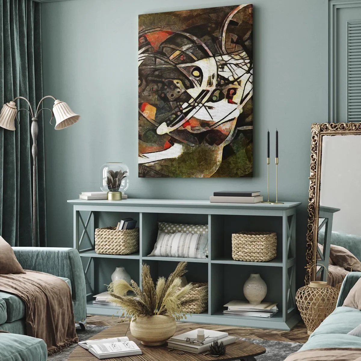 Bild auf Leinwand - Leinwandbild - Hören Sie den Verkehr? - 55x100 cm