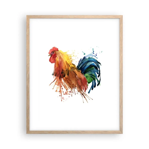 Poster in einem Rahmen aus heller Eiche - Königliches Gewand, königlicher Stolz - 40x50 cm