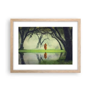 Poster in einem Rahmen aus heller Eiche - Auf dem Weg zur Erleuchtung - 40x30 cm