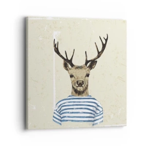 Bild auf Leinwand - Leinwandbild - Weil ich gestreifte T-Shirts mag! - 40x40 cm