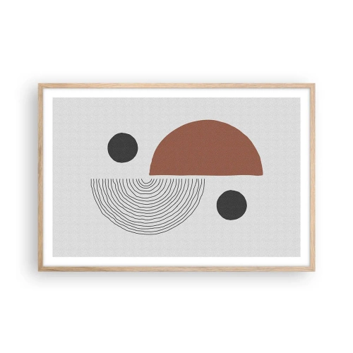 Poster in einem Rahmen aus heller Eiche - Perfektion des Rades - 91x61 cm