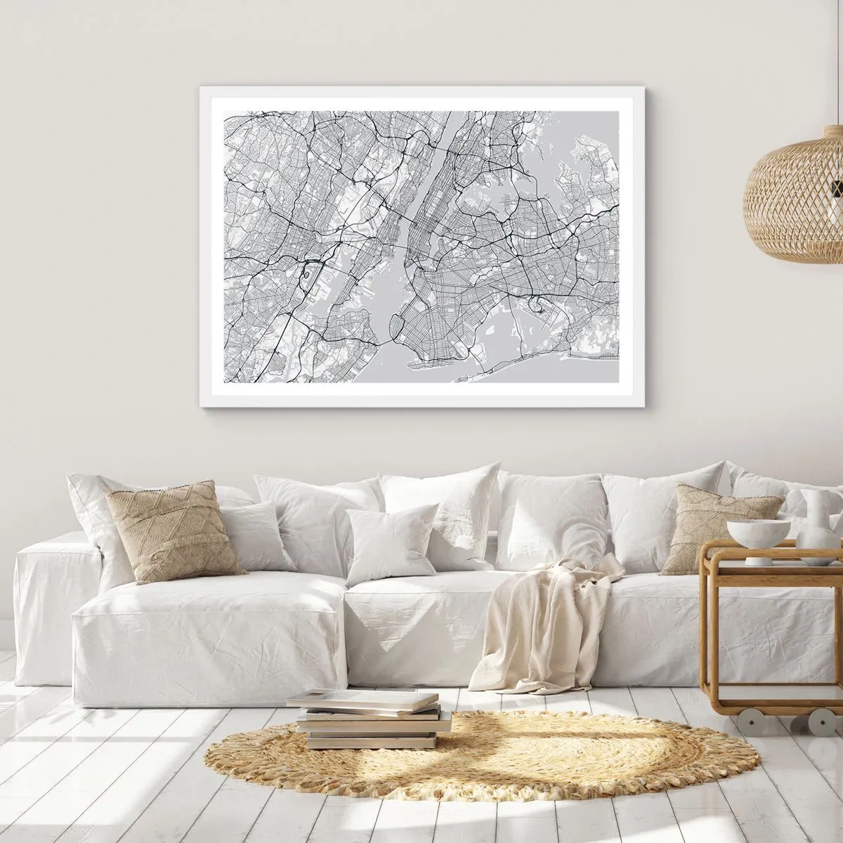 Poster in einem weißen Rahmen - Die Anatomie einer Metropole - 40x30 cm