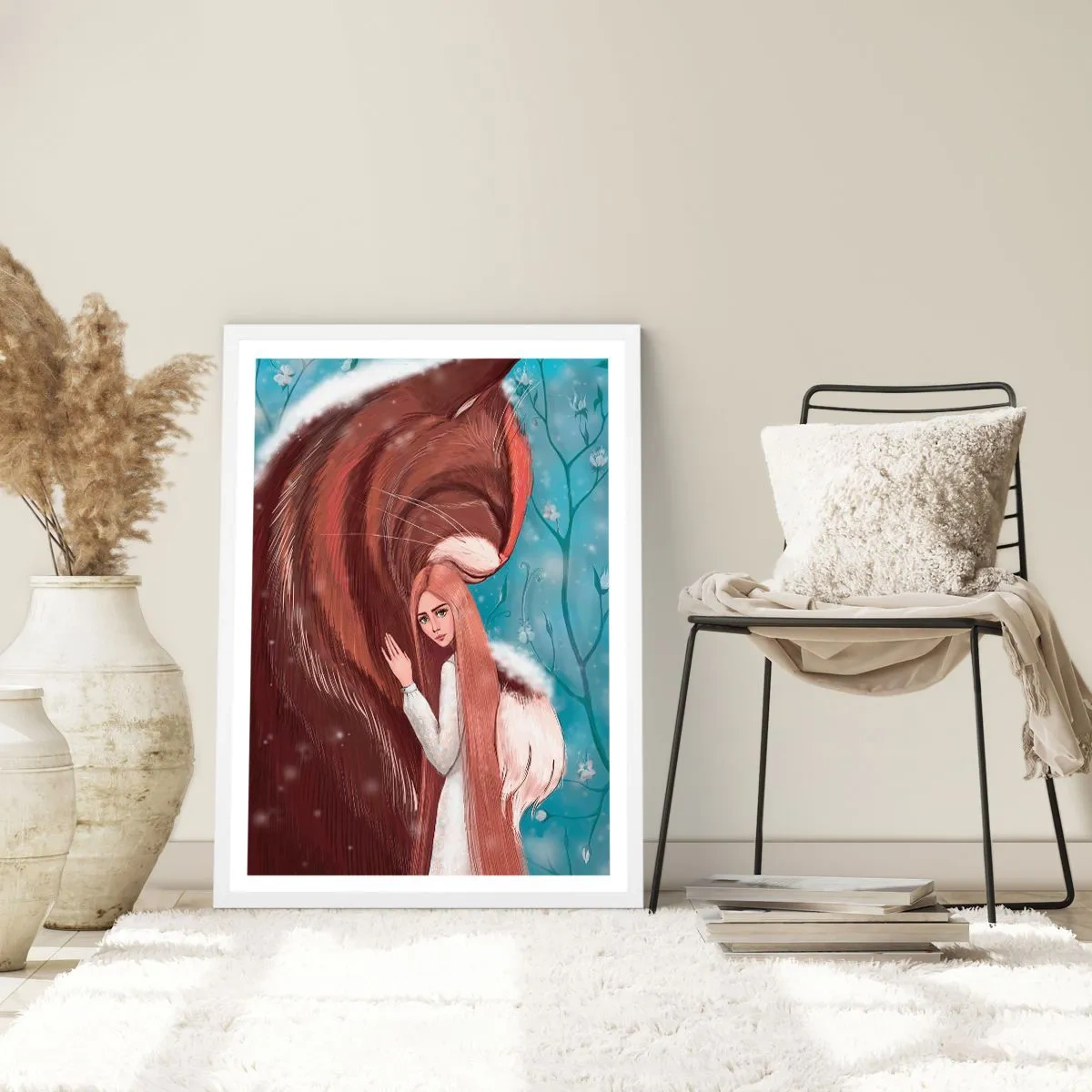 Poster in einem weißen Rahmen - Willkommen im Märchen - 70x100 cm