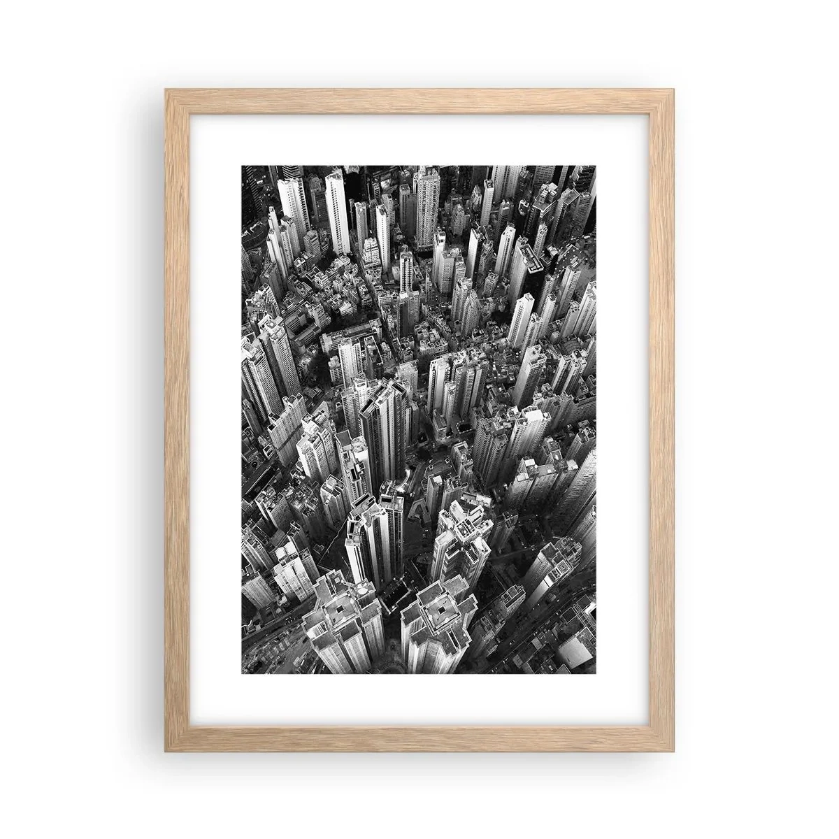 Poster in einem Rahmen aus heller Eiche - Immer höher und höher - 30x40 cm