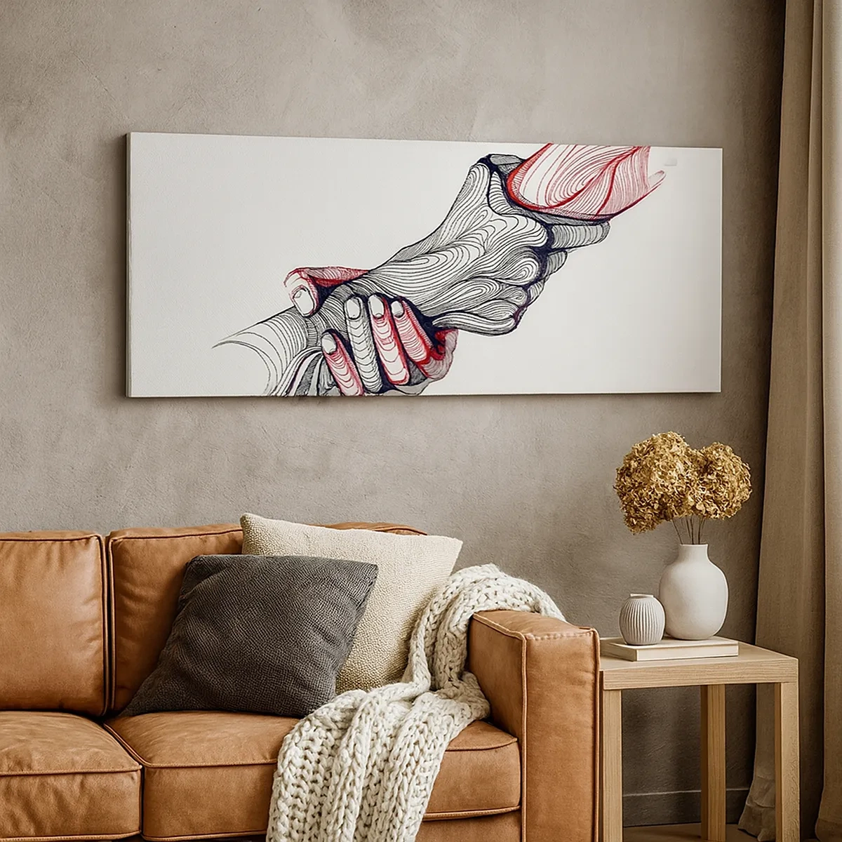 Bild auf Leinwand - Leinwandbild - Sie sind in guten Händen - 30x30 cm