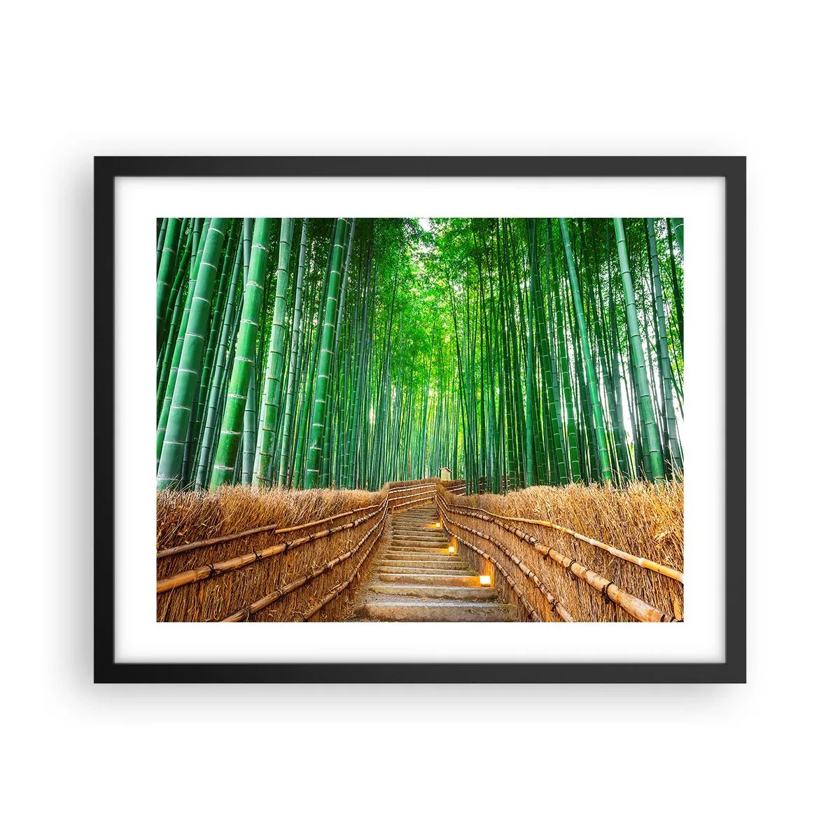 Poster in einem schwarzem Rahmen - Die Essenz der asiatischen Natur - 50x40 cm