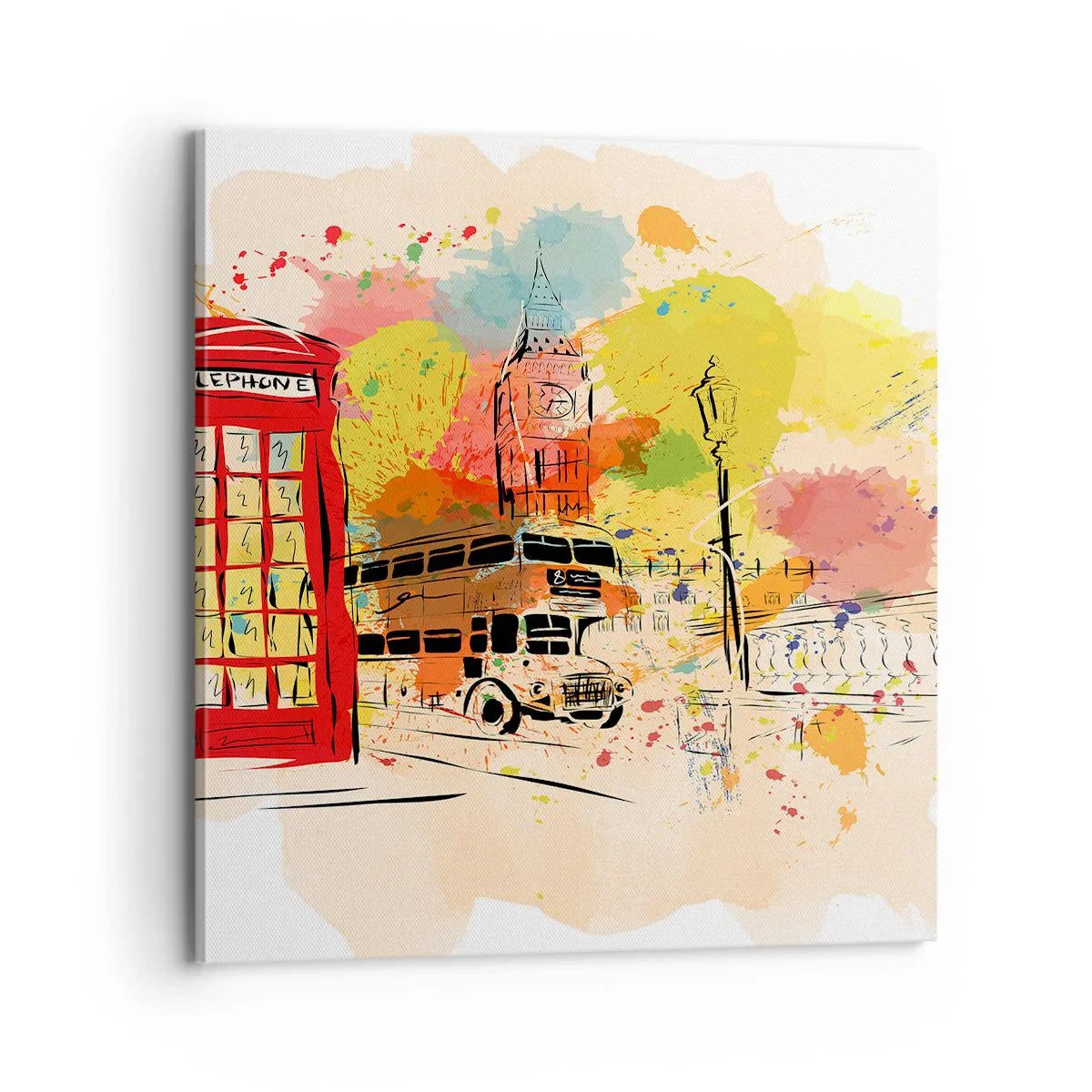 Bild auf Leinwand - Leinwandbild - Die Stadt der Vielfalt - 70x70 cm