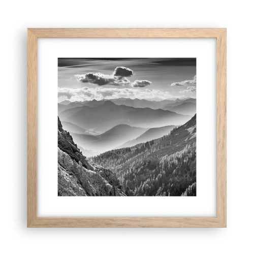 Poster in einem Rahmen aus heller Eiche - Bis zum Horizont - 30x30 cm