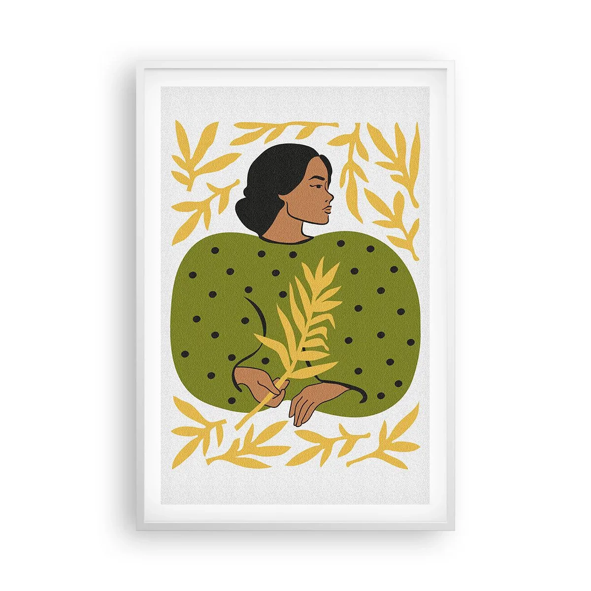 Poster in einem weißen Rahmen - Hawaiianisches Mädchen - 61x91 cm