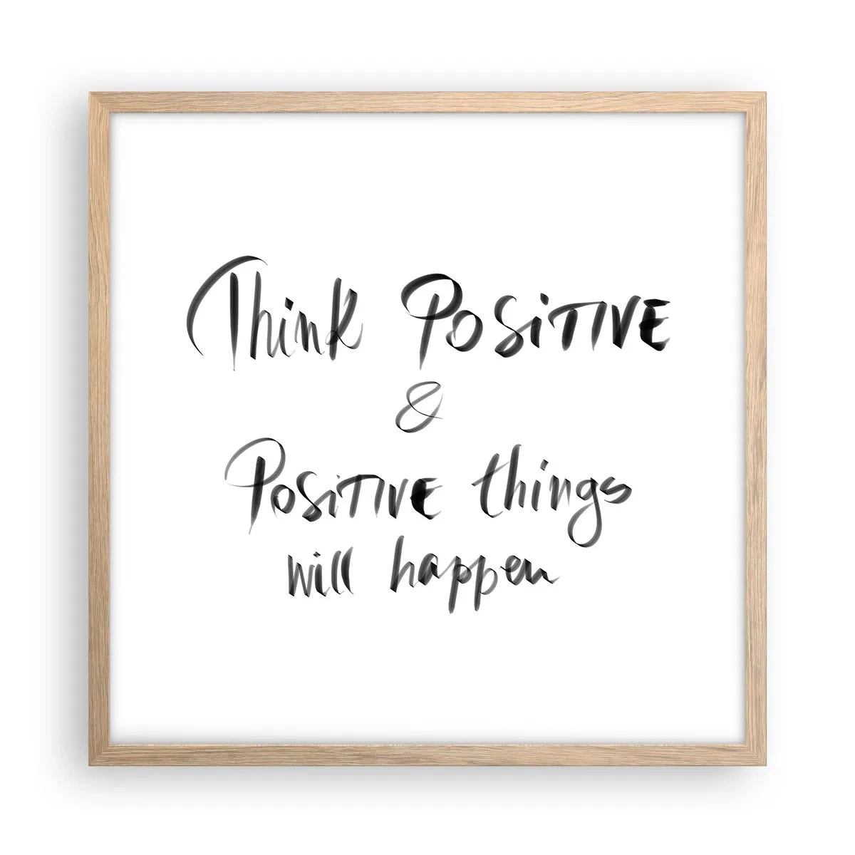 Poster in einem Rahmen aus heller Eiche - Wie soll man leben? - 50x50 cm