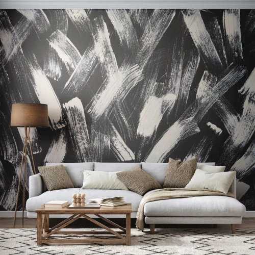 Fototapete Standard Eco - Abstraktion im industriellen Geist - Stück, Modern, Bürsten - 350x256 cm