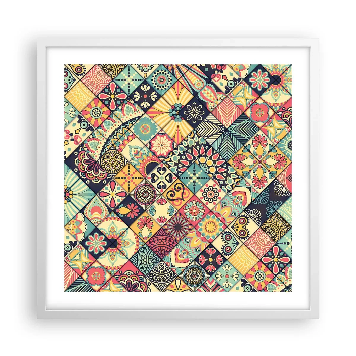 Poster in einem weißen Rahmen - marokkanische Atmosphäre - 50x50 cm