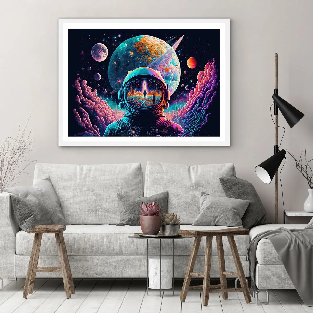 Poster in einem weißen Rahmen - Philosophen haben nicht davon geträumt - 91x61 cm