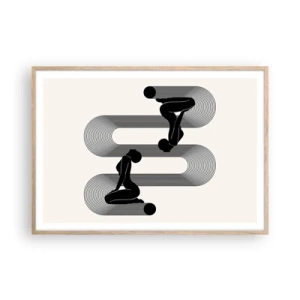 Poster in einem Rahmen aus heller Eiche - Sinnliche Symmetrie - 100x70 cm