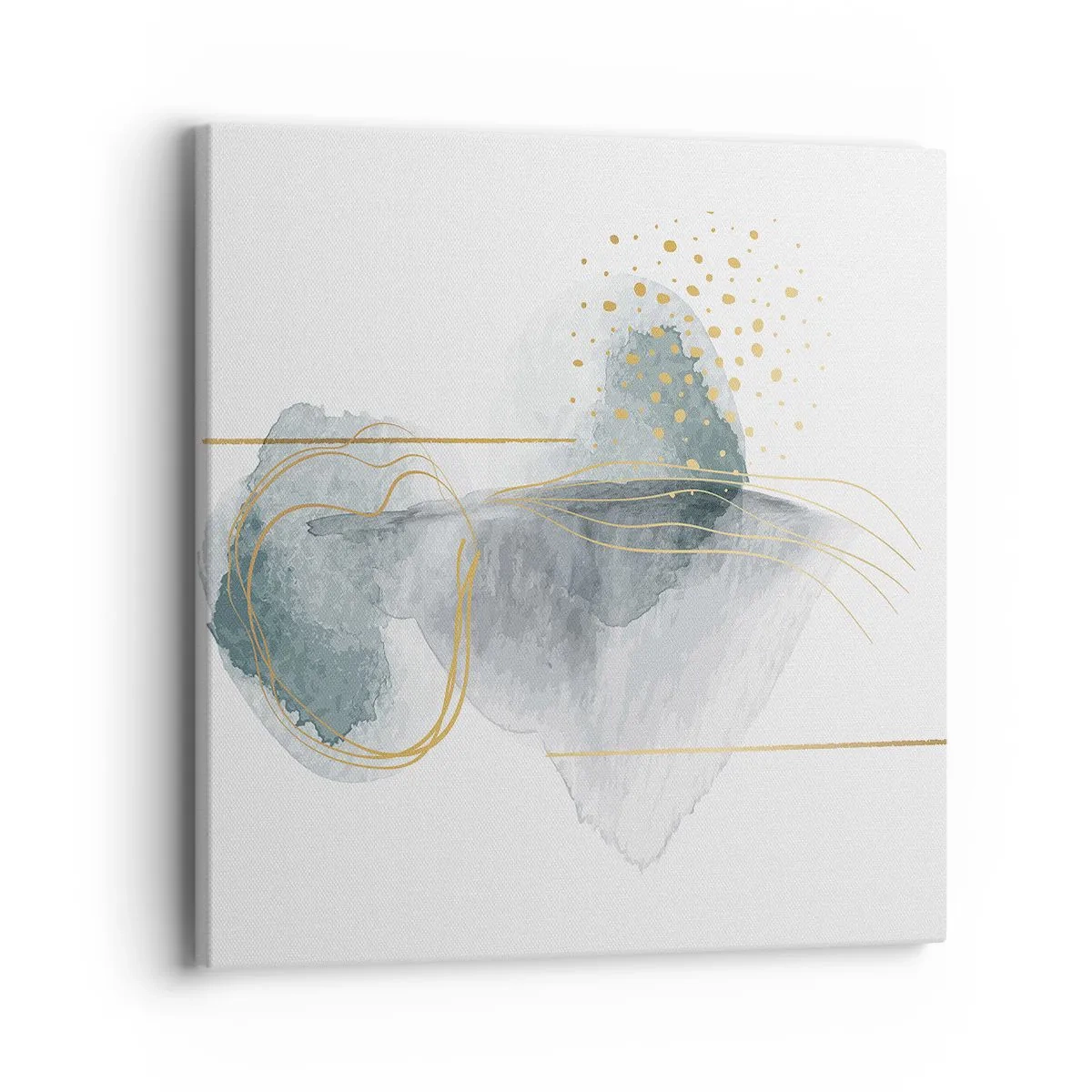 Bild auf Leinwand - Leinwandbild - Über das Verhältnis von Grau und Gold - 40x40 cm