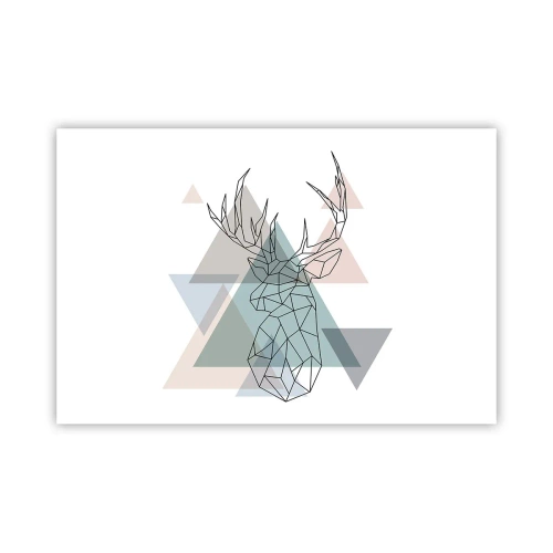 Poster - In einem geometrischen Wald - 91x61 cm
