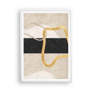Poster in einem weißen Rahmen - Schleifenformen - 70x100 cm