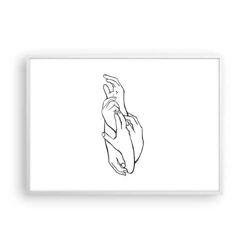 Poster in einem weißen Rahmen - Gute Geste - 100x70 cm