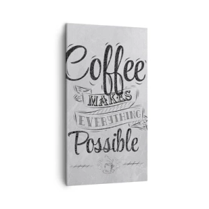 Bild auf Leinwand - Leinwandbild - Wie kann man Kaffee nicht lieben? - 45x80 cm