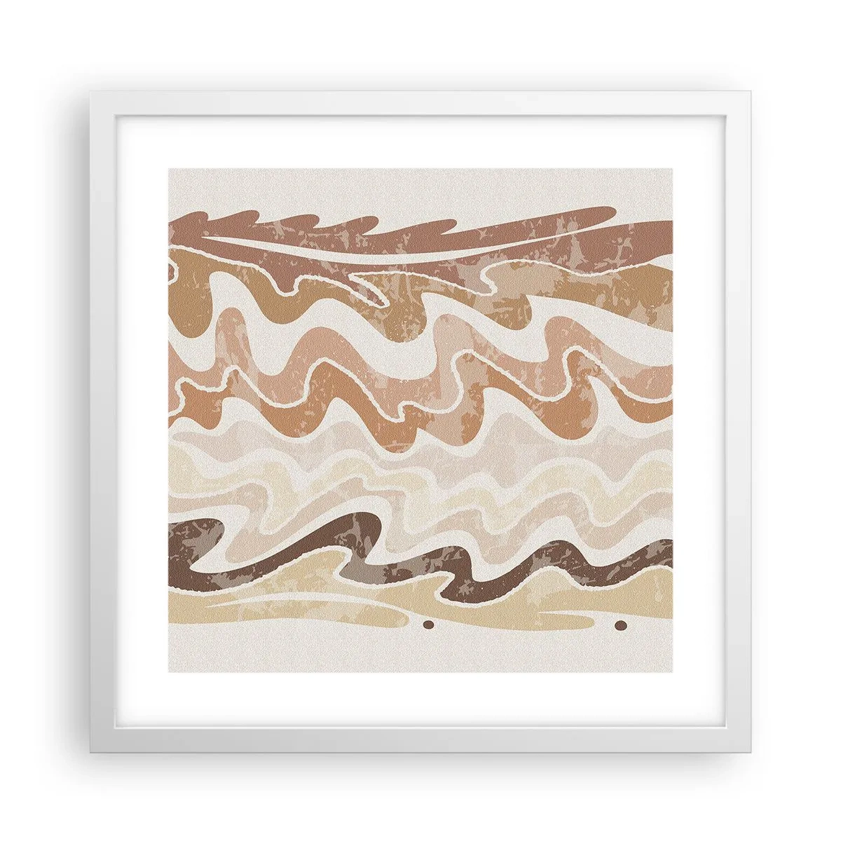 Poster in einem weißen Rahmen - Gute Energie – gute Gefühle - 40x40 cm