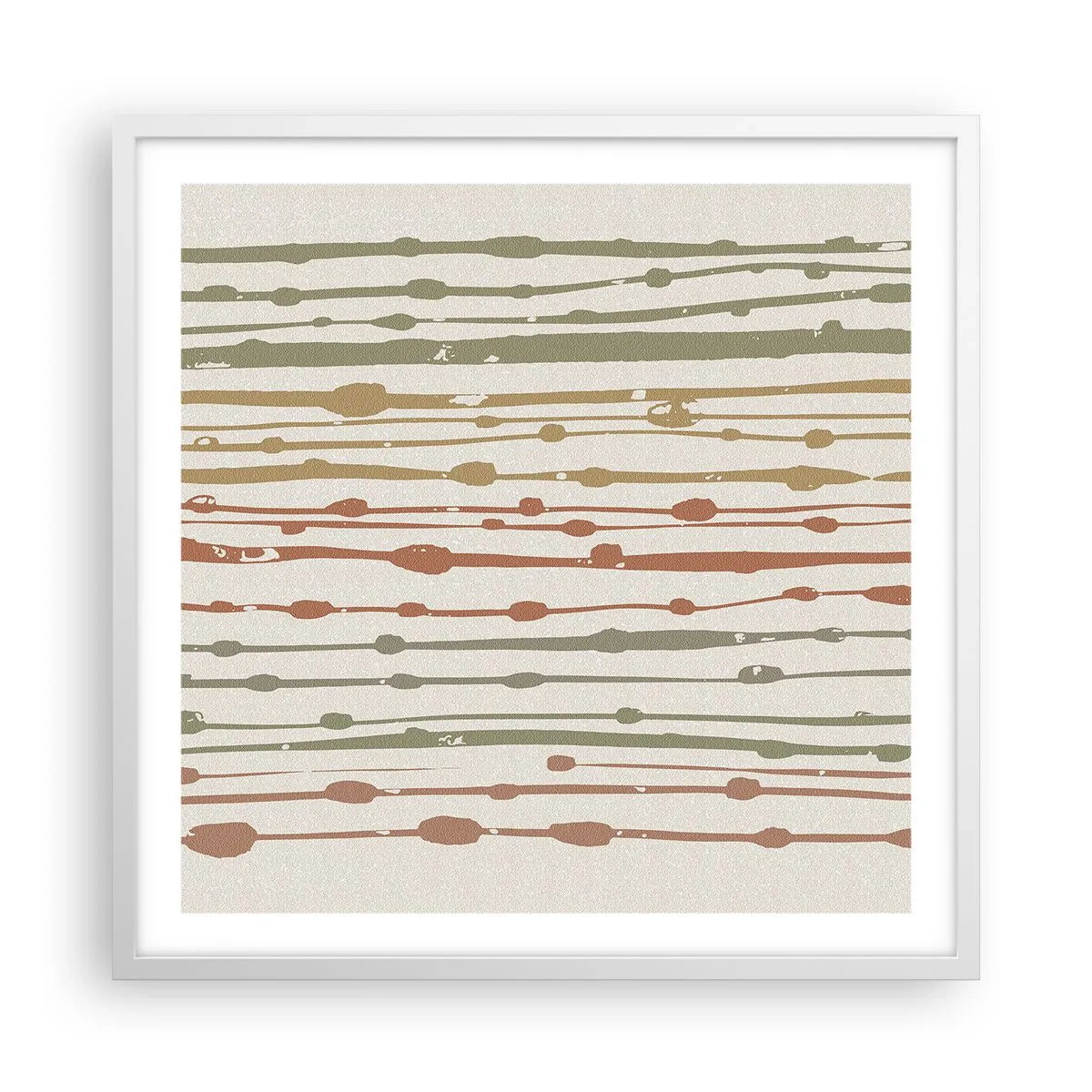 Poster in einem weißen Rahmen - Musikalische Notation von Farben - 60x60 cm