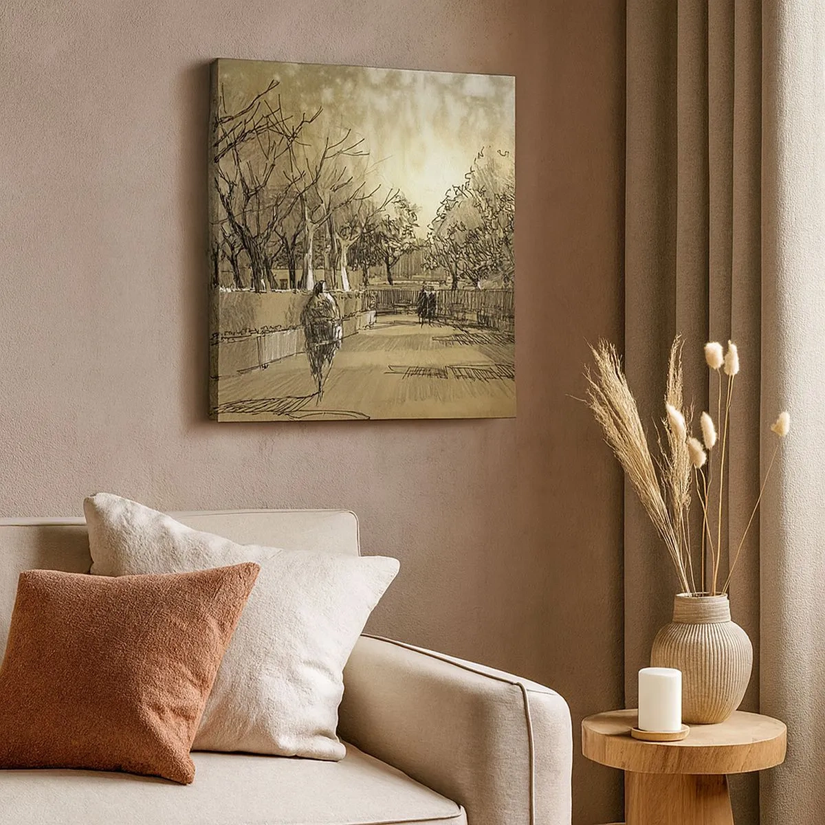 Bild auf Leinwand - Leinwandbild - Ein Moment mit einer Feder angehalten - 30x30 cm