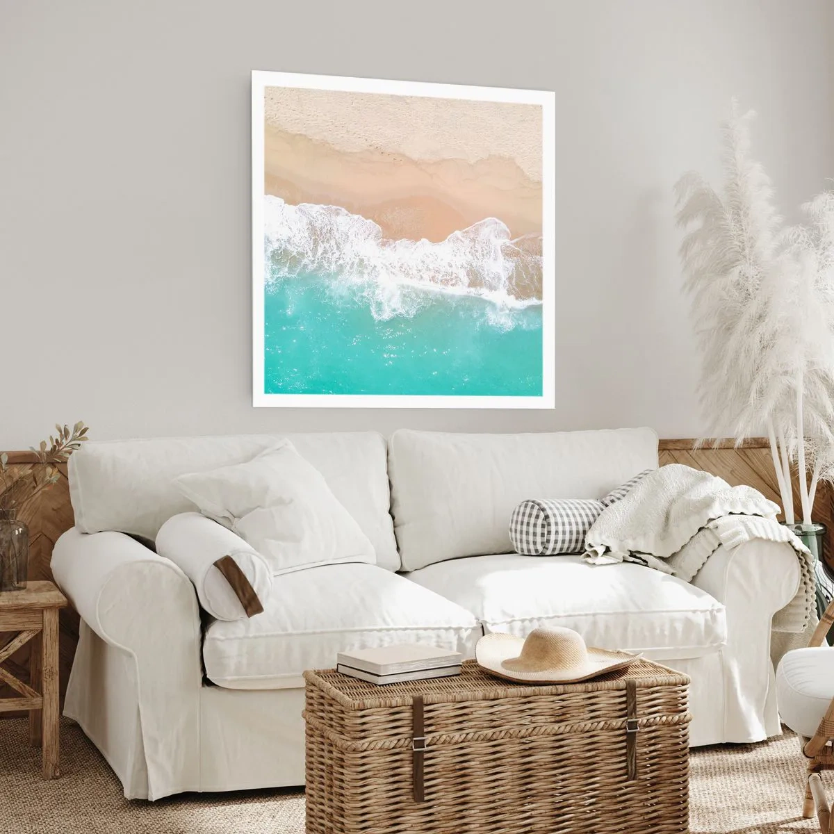 Poster - Eine streichelnde Berührung - 60x60 cm