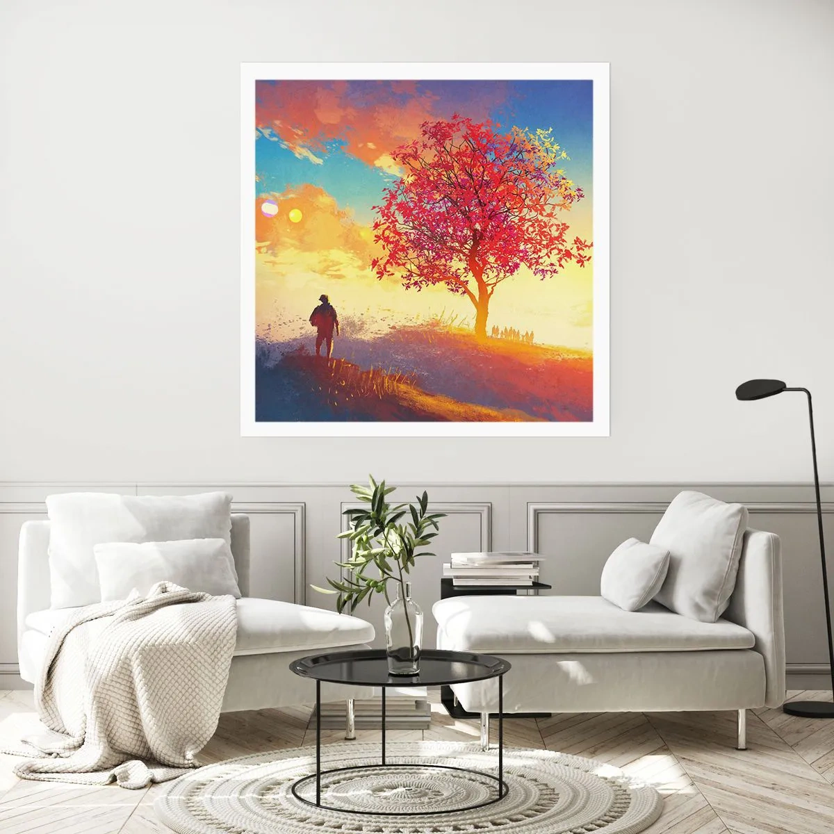 Poster - Pilger am Ziel - 60x60 cm