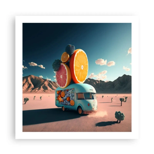 Poster - Geschmack von Urlaub - 60x60 cm