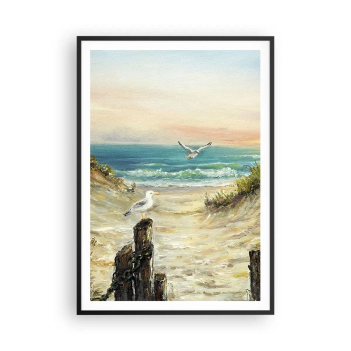 Poster in einem schwarzem Rahmen - Windlose Abgeschiedenheit - 70x100 cm