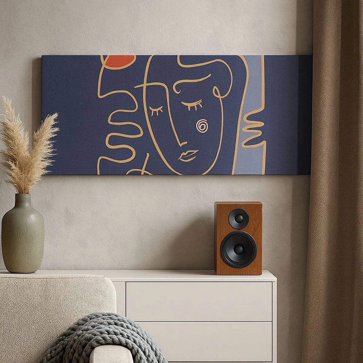 Bild auf Leinwand - Leinwandbild - In Gedanken - 100x40 cm