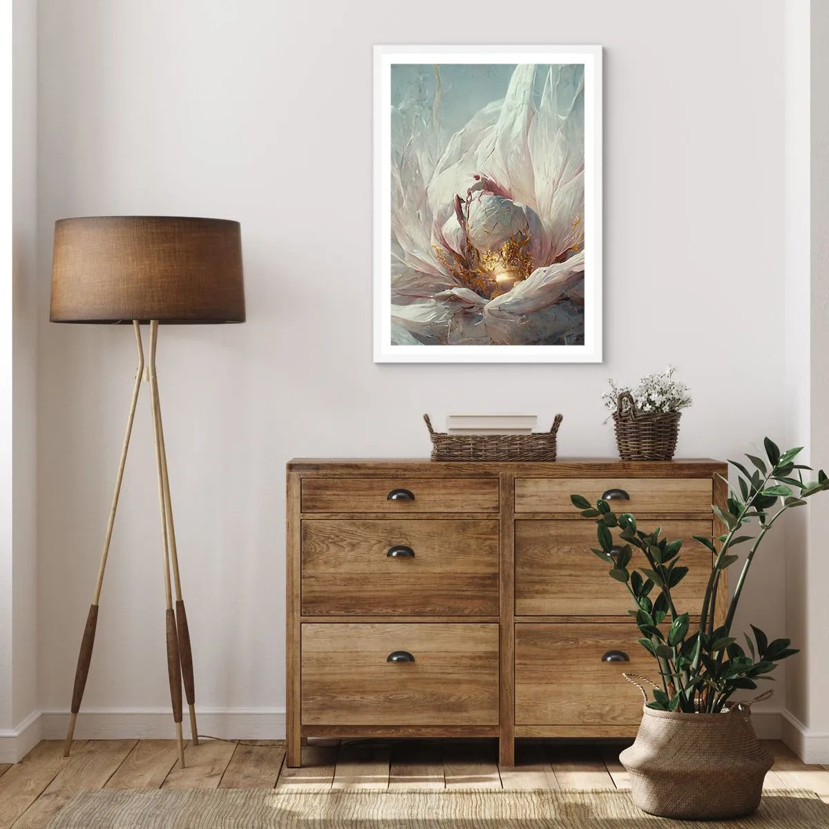 Poster in einem weißen Rahmen - Sie blüht alle hundert Jahre einmal - 40x50 cm