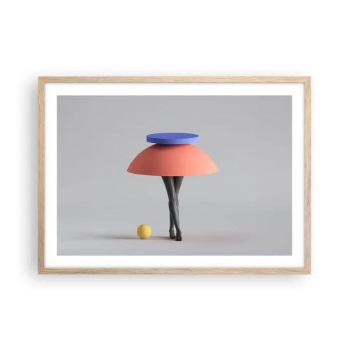 Poster in einem Rahmen aus heller Eiche - Surrealistische Komposition - 70x50 cm