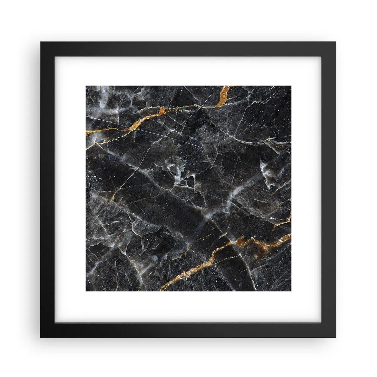 Poster in einem schwarzem Rahmen - Das Innenleben des Steins - 30x30 cm