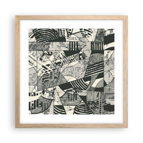 Poster in einem Rahmen aus heller Eiche - Die Dynamik der Gegenwart - 40x40 cm