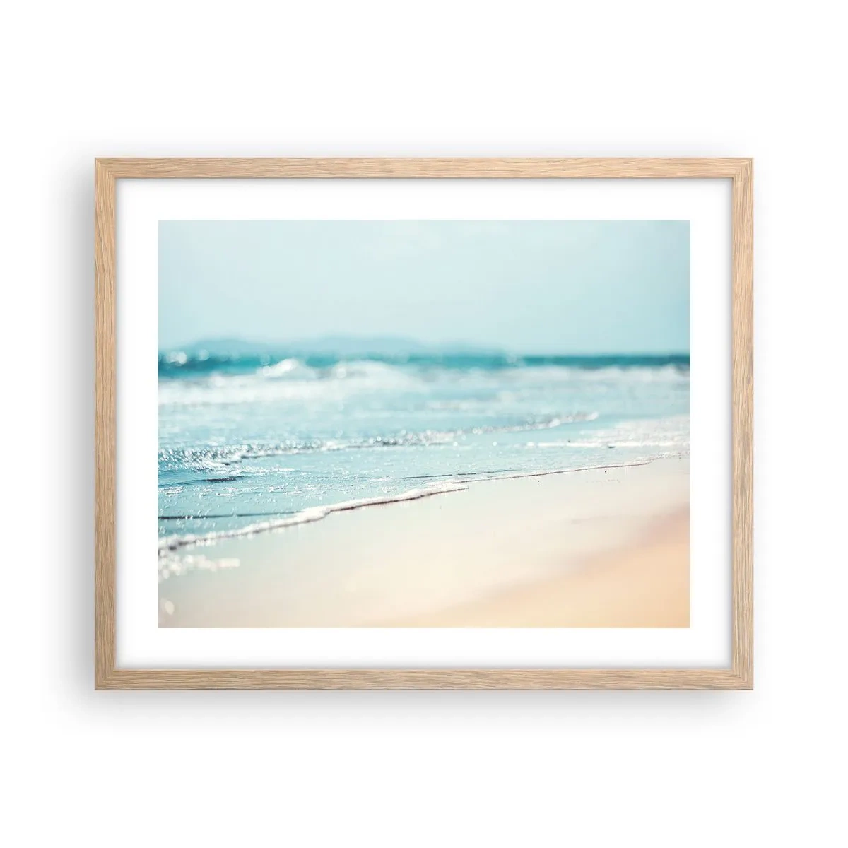 Poster in einem Rahmen aus heller Eiche - Hitze und Lärm - 50x40 cm