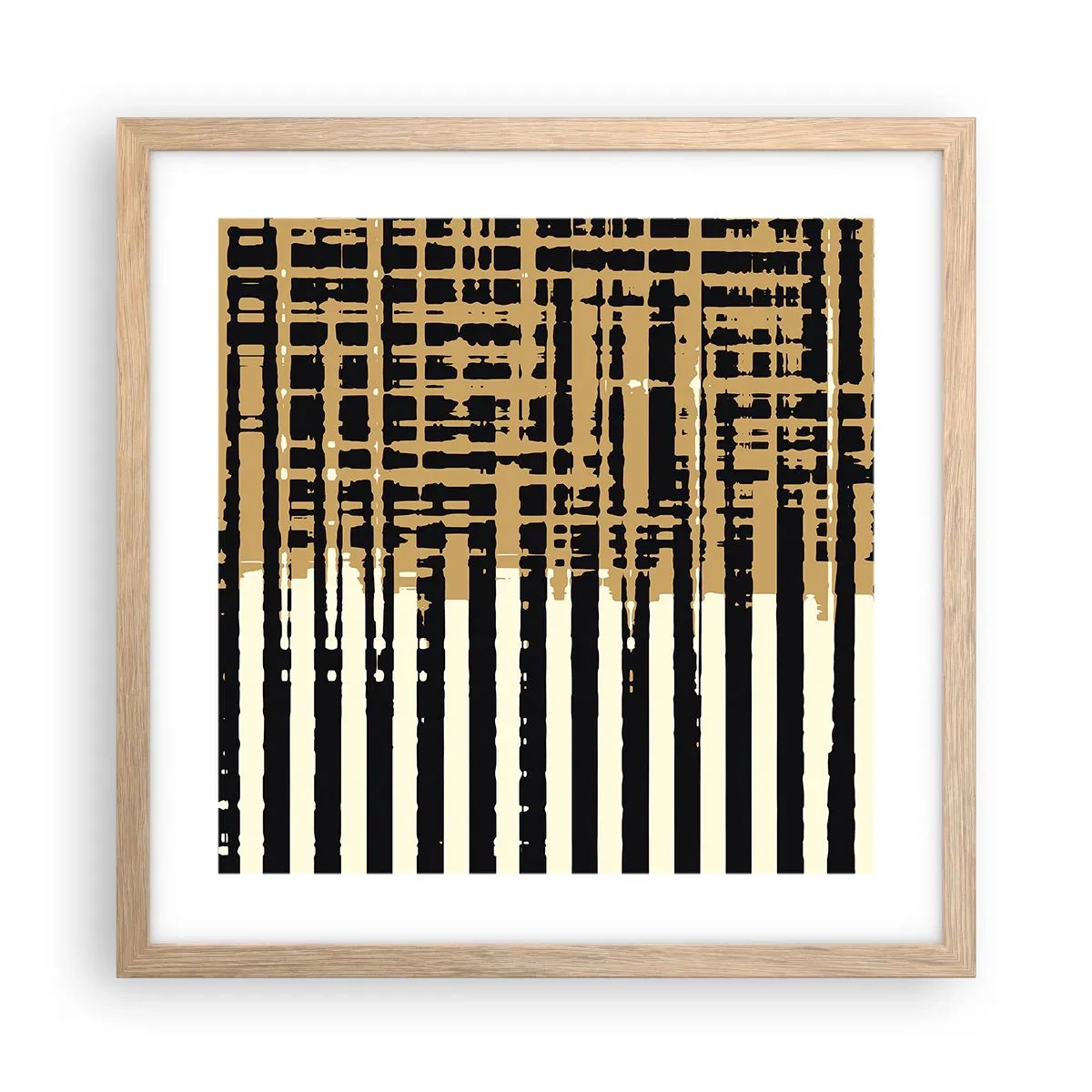 Poster in einem Rahmen aus heller Eiche - Architektonische Abstraktion - 40x40 cm