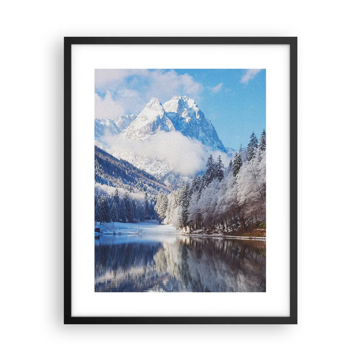 Poster in einem schwarzem Rahmen - Schneefang - 40x50 cm